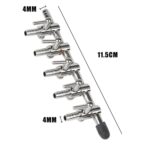 Válvula reguladora de oxígeno del distribuidor de acero inoxidable del tubo de oxígeno del tanque de peces, Five Heads - Imagen 2