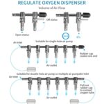 Válvula reguladora de oxígeno del distribuidor de acero inoxidable del tubo de oxígeno del tanque de peces, Eight Heads - Imagen 5