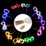 10 PCS LED botella de vino corcho alambre de cobre cadena luz IP44 impermeable lámpara de decoración navideña, 1m 10LEDs, 2m 20LEDs - Imagen 2
