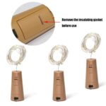 10 PCS LED botella de vino corcho alambre de cobre cadena luz IP44 impermeable lámpara de decoración navideña, 1m 10LEDs, 2m 20LEDs - Imagen 4