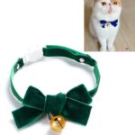 5 uds. Collar ajustable con lazo de terciopelo para mascotas, accesorios para pajarita para gato, perro y conejo, S 17-30cm Bowknot With Bell