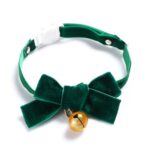 5 uds. Collar ajustable con lazo de terciopelo para mascotas, accesorios para pajarita para gato, perro y conejo, S 17-30cm Bowknot With Bell - Imagen 2