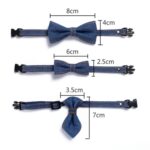 4 Uds. Collar de pajarita de vaquero para mascotas, collares de corbata ajustables para gatos y perros, suministros y accesorios para mascotas, S 16-32cm Big Bowknot - Imagen 6