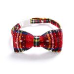 5 uds copo de nieve Navidad rojo cuadros ajustable mascota pajarita Collar lazo nudo gato perro Collar, S 17-30cm Big Bowknot - Imagen 2