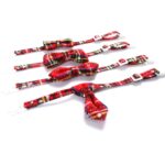 5 uds copo de nieve Navidad rojo cuadros ajustable mascota pajarita Collar lazo nudo gato perro Collar, S 17-30cm Big Bowknot - Imagen 5