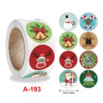 Etiqueta adhesiva de regalo de decoración navideña de 10 piezas, A-193 Sticker - Imagen 2