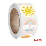 10 PCS Etiqueta redonda floral hecha a mano para vacaciones, A-168 Sticker - Imagen 3