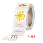 10 PCS Etiqueta redonda floral hecha a mano para vacaciones, A-168 Sticker - Imagen 4