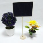 Pizarra pequeña de pie y borrable, tarjeta de asiento única, tablero de mensajes escrito a mano, 10 Uds., Standing Message Board - Imagen 2