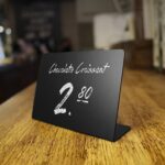 Pizarra pequeña de cristal orgánico acrílico, 10 Uds., para fiesta de boda, escritorio, encimera, decoración de escritorio para el hogar, pizarra pequeña, Desktop Blackboard