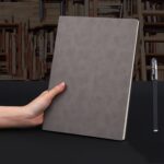Cuaderno De Negocios Retro Cuaderno Simple Bloc De Notas De Oficina, Gray B5 Sheepskin Simple Style