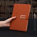 Cuaderno De Negocios Retro Cuaderno Simple Bloc De Notas De Oficina, Brown A5 Sheepskin Buckle