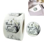 3 pegatinas de flores para sellar sobres, etiqueta de agradecimiento, K-16-38 Sticker