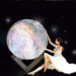 Lámpara de luna 3D Lámpara de mesa de regalo para niños Luz de noche LED de cielo estrellado pintado, 8cm Touch Control 3-colors 1W - Imagen 5