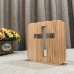 Lámpara de mesa Cross Pine Craft Luz de noche LED de madera, Cross - Imagen 2