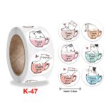 3 pegatinas de juguete para niños, papelería de oficina, decoración, etiqueta adhesiva de sellado, K-47 2.5cm / 1inch - Imagen 3