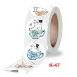 3 pegatinas de juguete para niños, papelería de oficina, decoración, etiqueta adhesiva de sellado, K-47 2.5cm / 1inch - Imagen 4