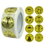 Etiqueta adhesiva de serie de regalo de decoración navideña de 3 piezas, K-24-25 Sticker