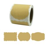 3 pegatinas de decoración de regalo con etiquetas navideñas de papel Kraft natural, B-63