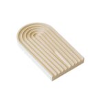 Tabla de cortar con ondas de agua, plato para aperitivos y té de la tarde, accesorios para fotos, Small (Beige)