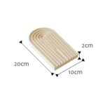 Tabla de cortar con ondas de agua, plato para aperitivos y té de la tarde, accesorios para fotos, Small (Beige) - Imagen 2