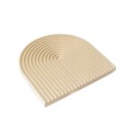 Tabla de cortar con ondas de agua, plato para aperitivos y té de la tarde, accesorios para fotos, Medium (Beige)