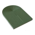 Tabla de cortar con ondas de agua, plato para aperitivos y té de la tarde, accesorios para fotos, Large (Dark Green)