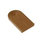 Tabla de cortar con ondas de agua, plato para aperitivos y té de la tarde, accesorios para fotos, Small (Warm Brown)