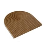 Tabla de cortar con ondas de agua, plato para aperitivos y té de la tarde, accesorios para fotos, Medium  (Warm Brown)