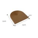 Tabla de cortar con ondas de agua, plato para aperitivos y té de la tarde, accesorios para fotos, Medium  (Warm Brown) - Imagen 2