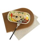 Tabla de cortar con ondas de agua, plato para aperitivos y té de la tarde, accesorios para fotos, Medium  (Warm Brown) - Imagen 5