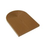 Tabla de cortar con ondas de agua, plato para aperitivos y té de la tarde, accesorios para fotos, Large (Warm Brown)