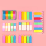 11 PCS Etiqueta adhesiva pequeña transparente fluorescente Etiqueta indicadora de notas Etiqueta adhesiva de índice, 7660 (One Box) - Imagen 3