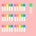 11 PCS Etiqueta adhesiva pequeña transparente fluorescente Etiqueta indicadora de notas Etiqueta adhesiva de índice, 7664 (One Pack) - Imagen 2