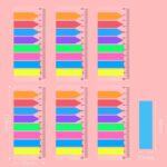 11 PCS Etiqueta adhesiva pequeña transparente fluorescente Etiqueta indicadora de notas Etiqueta adhesiva de índice, 7665 (One Pack) - Imagen 2