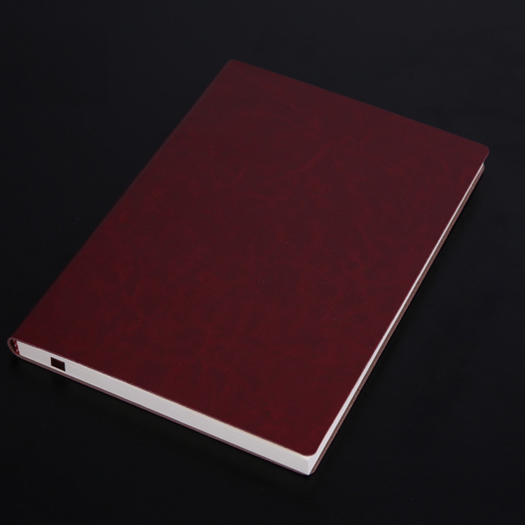 TBD0546274505.jpg Cuaderno de 3 uds., Bloc de notas para estudiantes, libro diario, libro de registro de negocios, cuaderno de PU, A5 Plain Weave Bitter Tea Red - Imagen 1