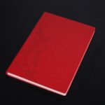 Cuaderno de 3 uds., Bloc de notas para estudiantes, libro diario, libro de registro de negocios, cuaderno de PU, A5 Embossed Cockscomb Red