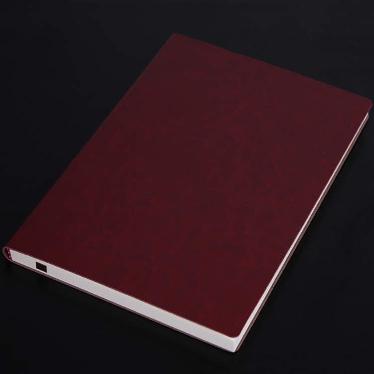 TBD0546274521.jpg Cuaderno de 3 uds., Bloc de notas para estudiantes, libro diario, libro de registro de negocios, cuaderno de PU, B5 Plain Weave Bitter Tea Red - Imagen 1