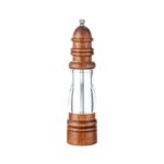 Molinillo de pimienta con forma de faro de madera, herramienta de molienda Manual de sal marina para el hogar, Style 2