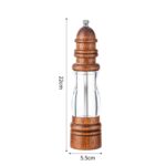 Molinillo de pimienta con forma de faro de madera, herramienta de molienda Manual de sal marina para el hogar, Style 2 - Imagen 3