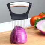 Soporte para tenedor de cebolla de acero inoxidable 304 de LsCook, herramienta para cortar verduras en la cocina.