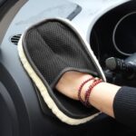 10 guantes de encerado para limpieza de coches de felpa, suministros para coches, Yellow