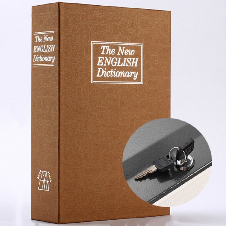 TBD054737604.jpg Simulación Diccionario Inglés Libro Segura Alcancía Decoración Creativa Estantería, Versión Llave Trompeta, Coffee - Imagen 1