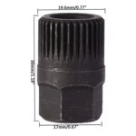 Zócalo de instalaciones de herramientas de extracción de polea de rueda libre de embrague de alternador estriado, Installations Socket - Imagen 4