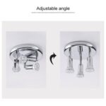 Foco frontal de espejo ajustable, luz de techo LED GU10 de tres cabezales redondos de 9W, White Light - Imagen 3