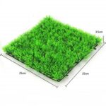 2 piezas de simulación de césped, centro comercial, pecera para interiores y exteriores, tanque de tortugas, decoración de plantas verdes, tamaño: 25x25x3,5 cm, 81 Mesh Pine - Imagen 3