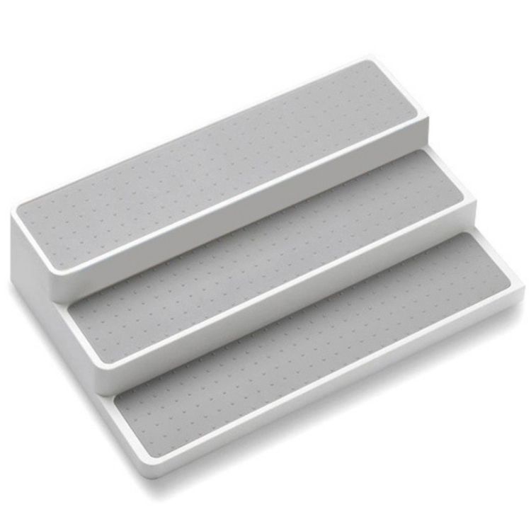 TBD05481251.jpg Estante de almacenamiento de condimento escalonado de tres capas de 2 piezas Estante de almacenamiento de cocina para el hogar - Imagen 1