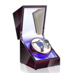 Caja de bobinado de Motor giratorio de reloj mecánico automático agitador de reloj, enchufe de EE. UU./UE/Reino Unido, Ebony White