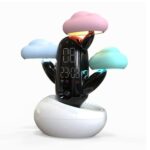 Reloj despertador para niños con inducción inteligente multifuncional con luz de tiempo en la nube