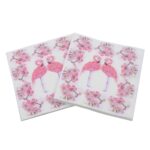 Pañuelo facial de servilleta con decoración de fiesta de flamenco con estampado colorido - Imagen 2